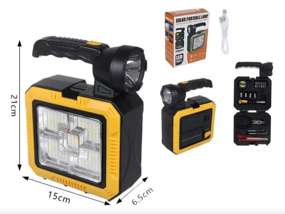 PowerSolar Toolbox™ – La Linterna + Maletín de Herramientas Que Te Salva en Cualquier Momento