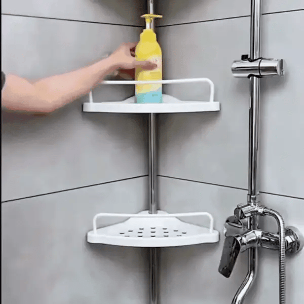 ORGANIZADOR ESQUINERO AJUSTABLE – ¡ADIÓS AL CAOS EN TU BAÑO!