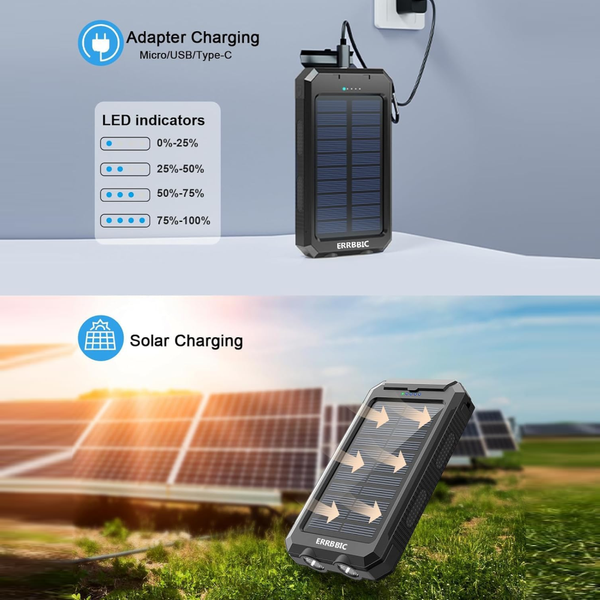 Cargador Solar Portátil 20000mAh