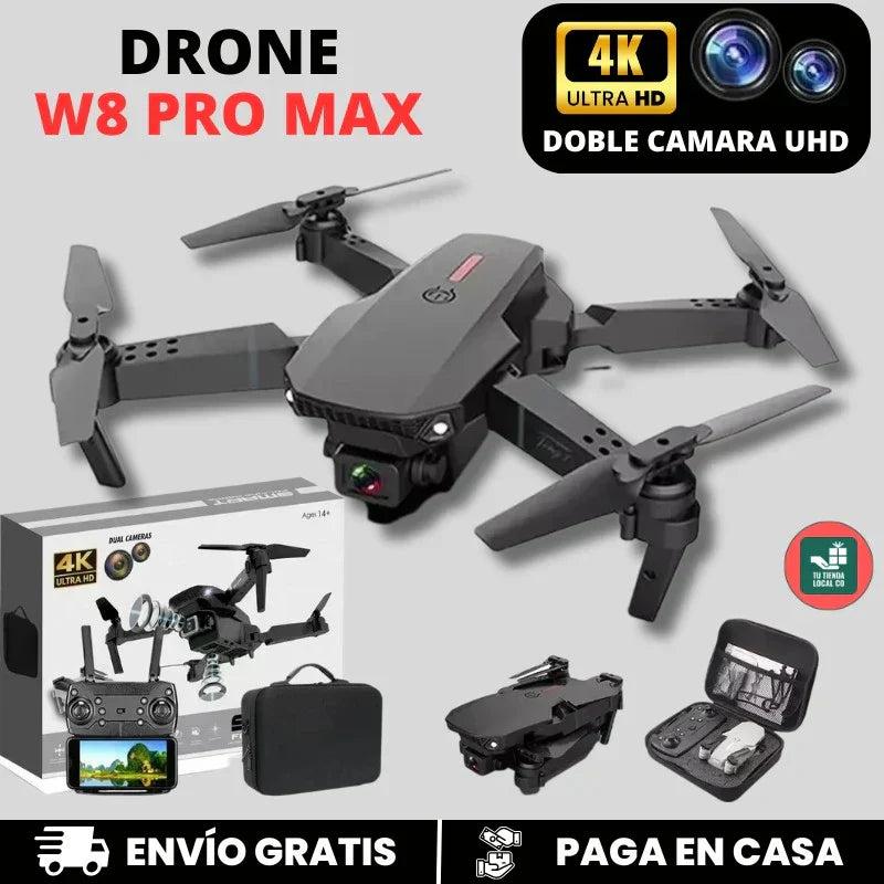 Drone W8 Pro Max™ – Doble Cámara 4K Para Ver El Mundo Desde Las Alturas