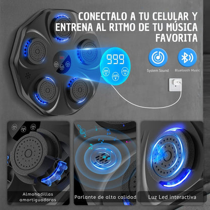 BoxBeat™ – Tablero de Boxeo Musical con Guantes GRATIS | Entrena con Ritmo y Sin Excusas