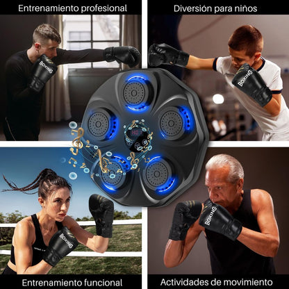 BoxBeat™ – Tablero de Boxeo Musical con Guantes GRATIS | Entrena con Ritmo y Sin Excusas