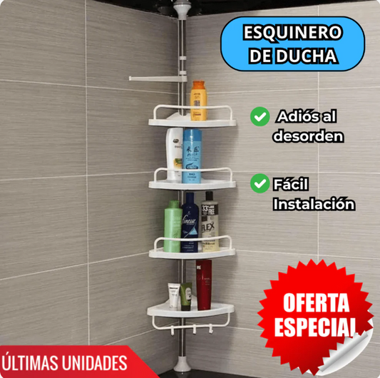 Organizador Esquinero Ajustable – ¡Adíos Al Caos En Tu Bano!