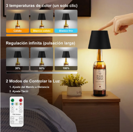 Lámpara Ambiente de Botella – Iluminación Creativa