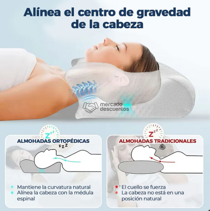 OrtoRelax™ – Almohada Ortopédica + ¡Cojín de Regalo!