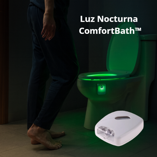 Luz Nocturna ComfortBath™ – Ilumina tu baño con seguridad y sin encender la luz principal.