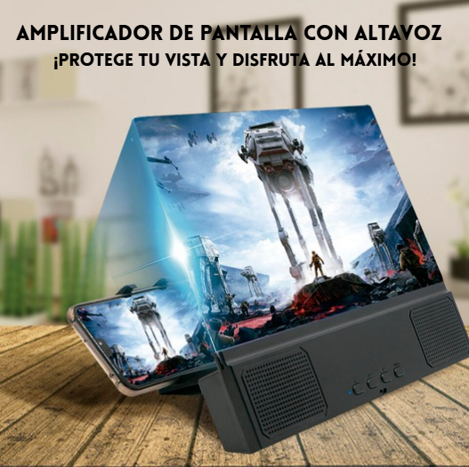 Amplificador de Pantalla con Altavoz ¡Protege tu Vista y Disfruta al Máximo!