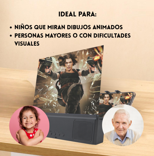 Amplificador de Pantalla con Altavoz ¡Protege tu Vista y Disfruta al Máximo!