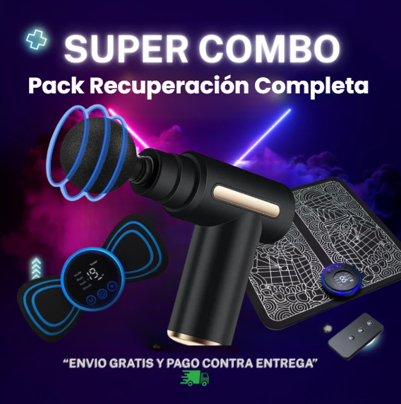 Pack Recuperación Completa – EMS Masajeador Muscular + Masajeador de Pies + ¡Parche Mariposa DE REGALO! 🎁