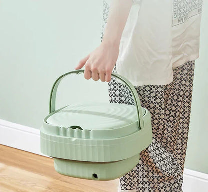 Mini Lavadora Portátil Plegable – ¡Lava, Seca y Ahorra en Grande!