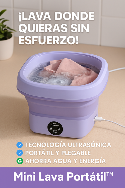 Mini Lavadora Portátil Plegable – ¡Lava, Seca y Ahorra en Grande!