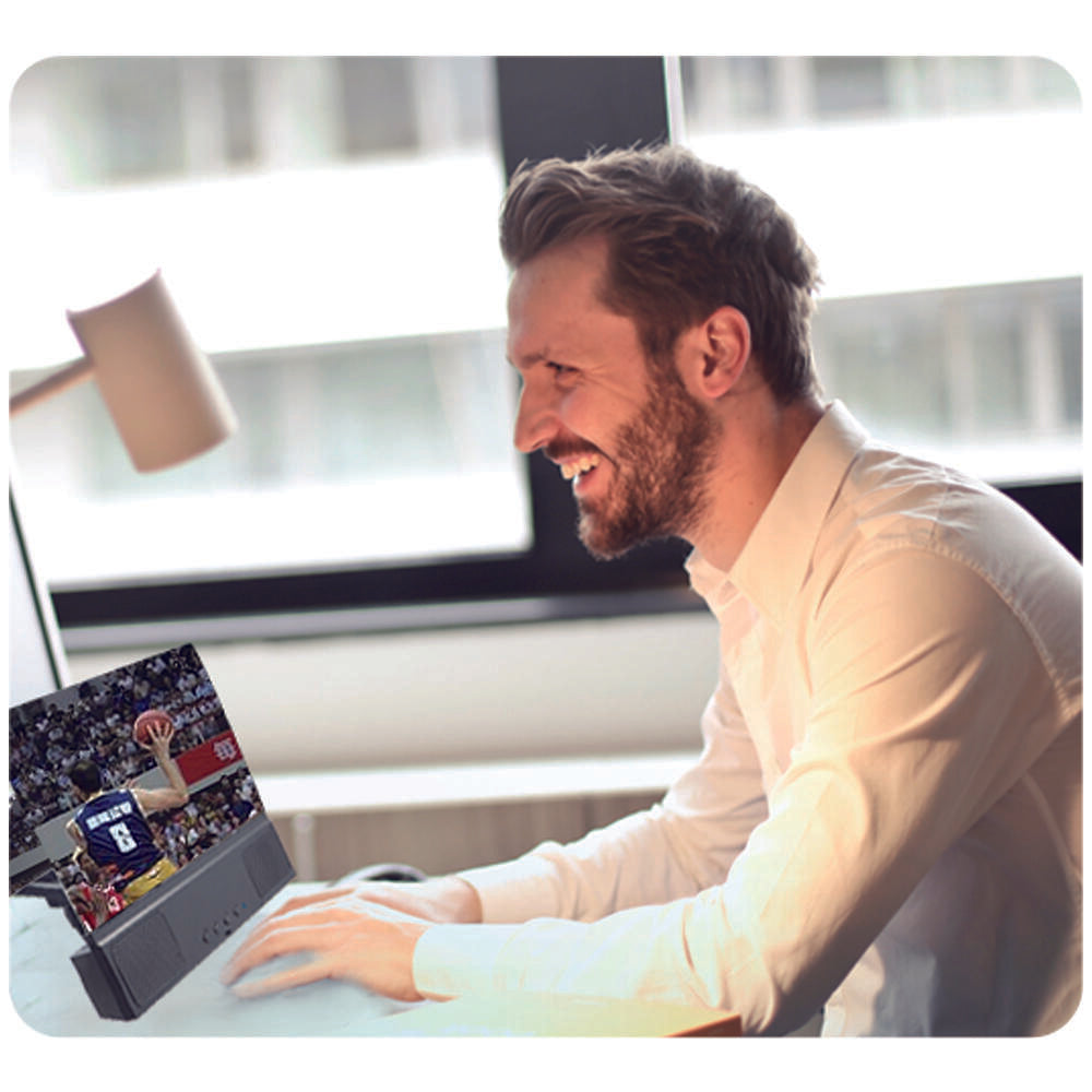 Amplificador de Pantalla con Altavoz ¡Protege tu Vista y Disfruta al Máximo!