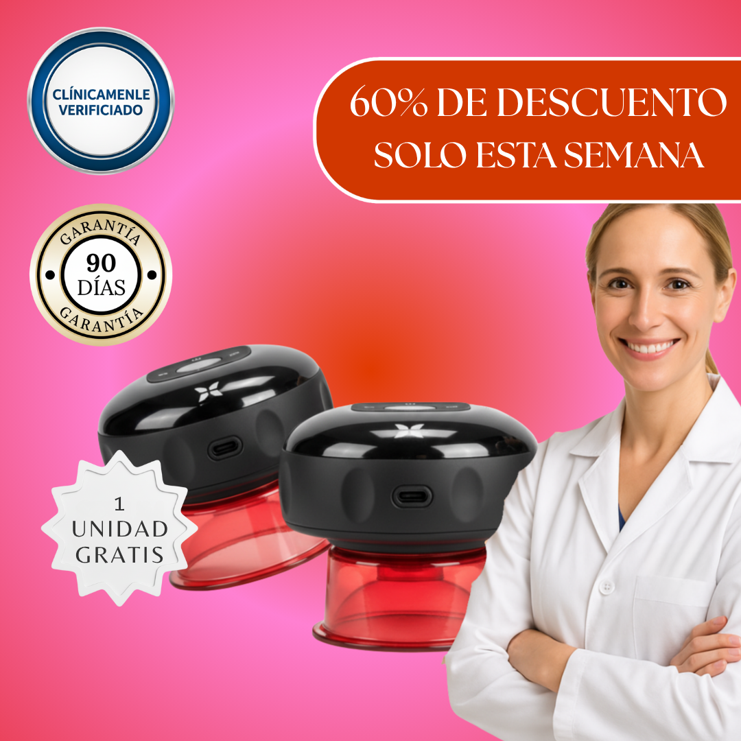 Ventosa Inteligente con Calor y Luz Roja Aluna™ | 🎁 ¡COMPRA 1 Y LLEVA 2 PARA USO EN DIFERENTES ZONAS DEL CUERPO!
