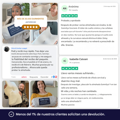 DreamComfort Somnilys™ – Almohada Cervical Ergonómica