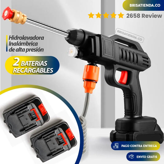 PowerWash™ – Hidrolavadora Portátil Inalámbrica + (Batería de Regalo)