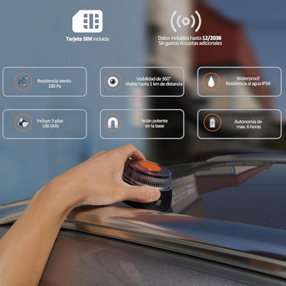 Baliza V16 Conectada DGT 3.0™ – OFICIAL HOMOLOGADA PACK 2x1 (2 UNIDADES)